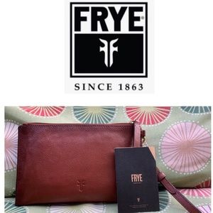 100% Soft Leather Wristlet Removable Strap NWT$158